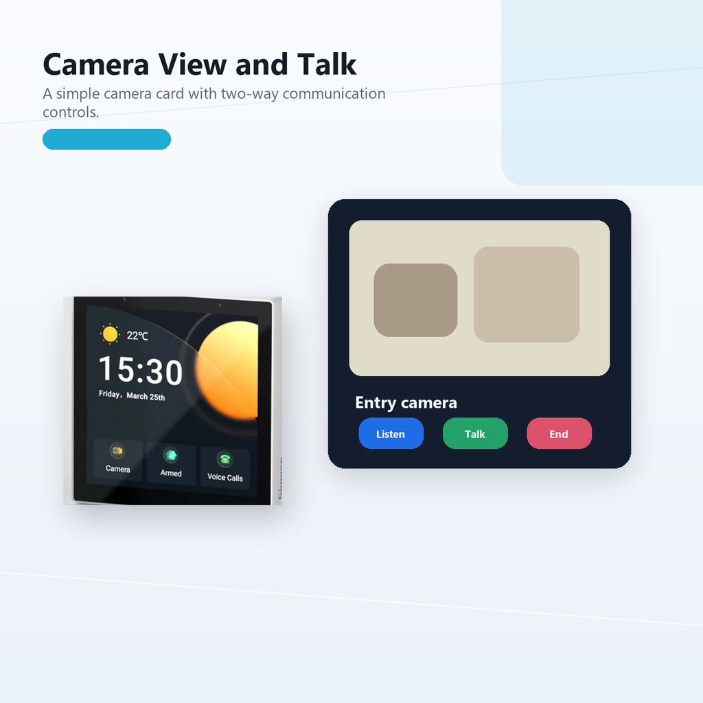 Camera view and two way communication overview for NéoPanel Pro Gen2