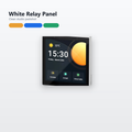 Studio packshot of white NéoPanel Pro Gen2 dual relay control panel