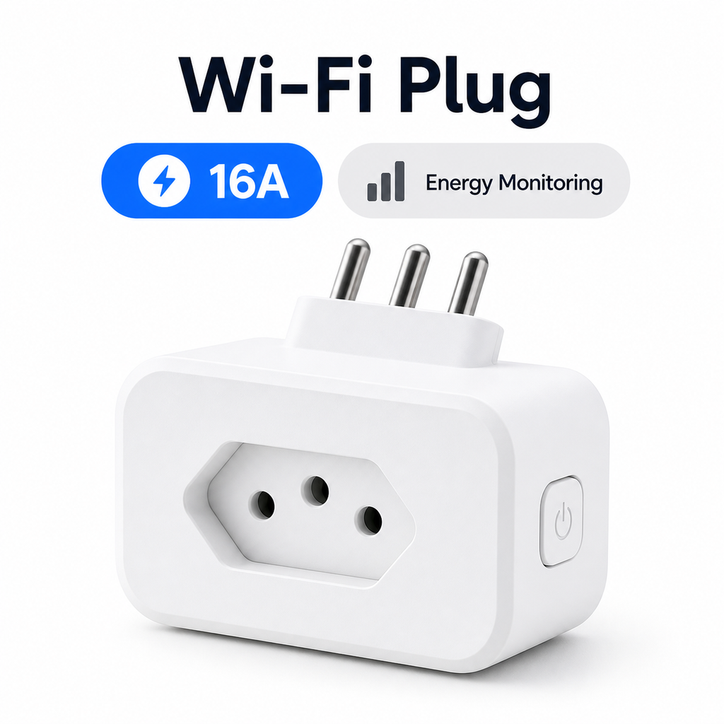 Wi-Fi 16A variant of Brazil Type N smart plug with energy monitoring