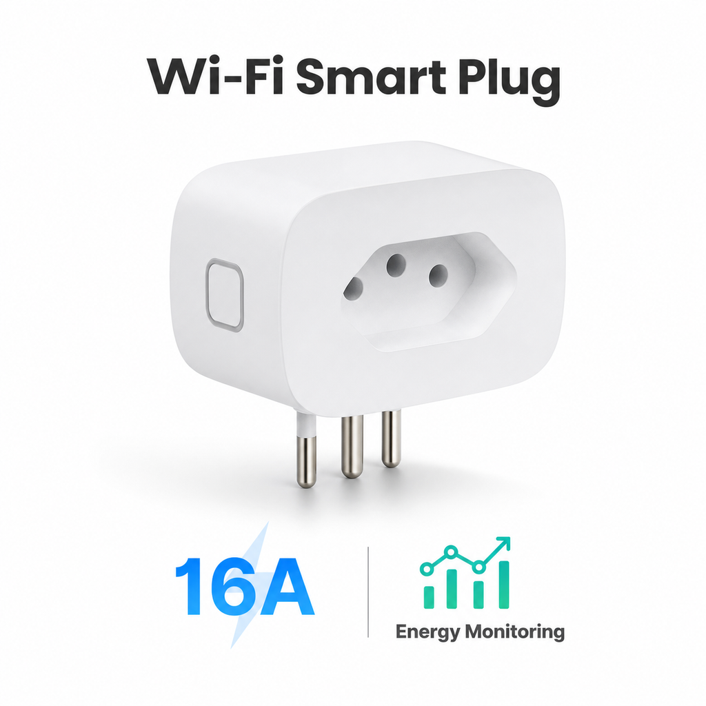 Studio image of Wi-Fi Brazil Type N smart plug 16A