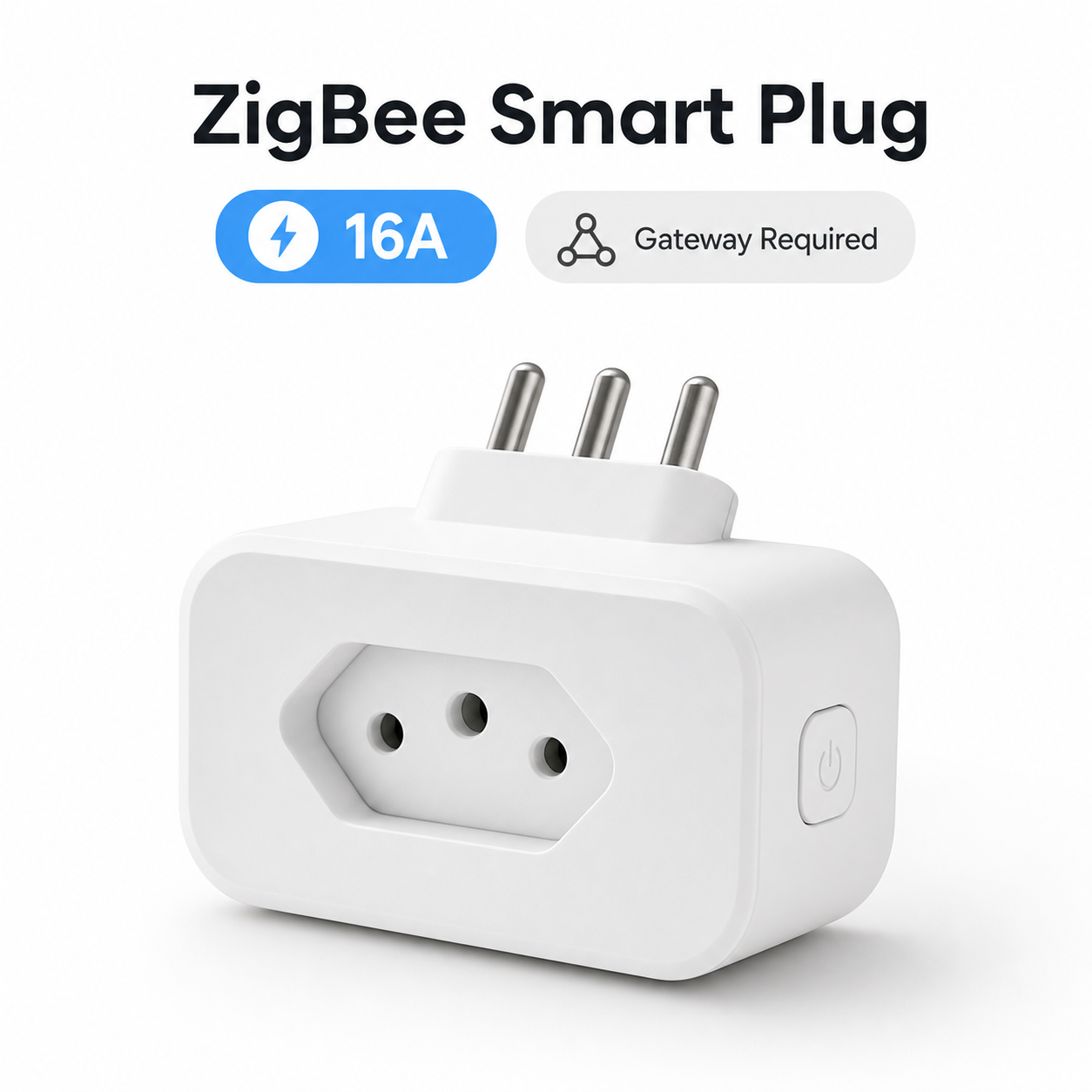 Studio image of ZigBee Brazil Type N smart plug 16A