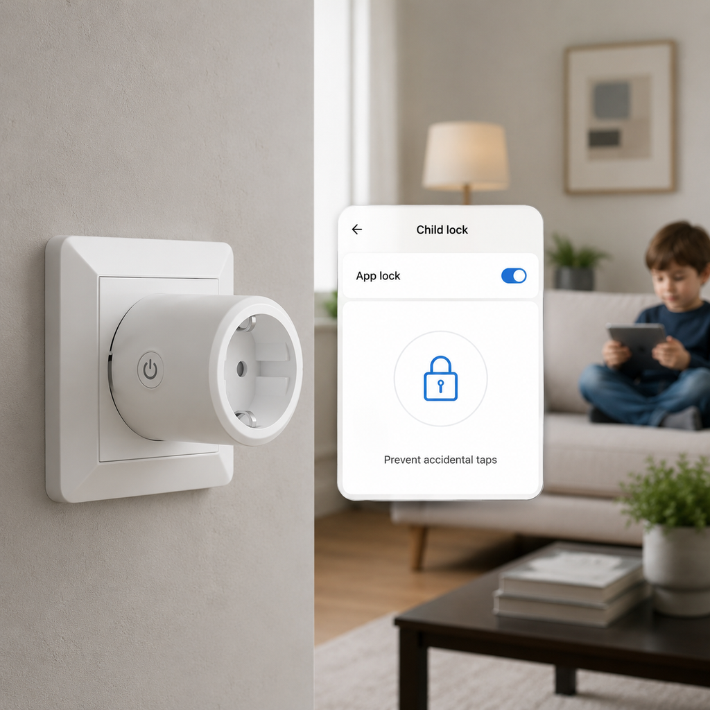 Child lock app setting for Matter smart plug