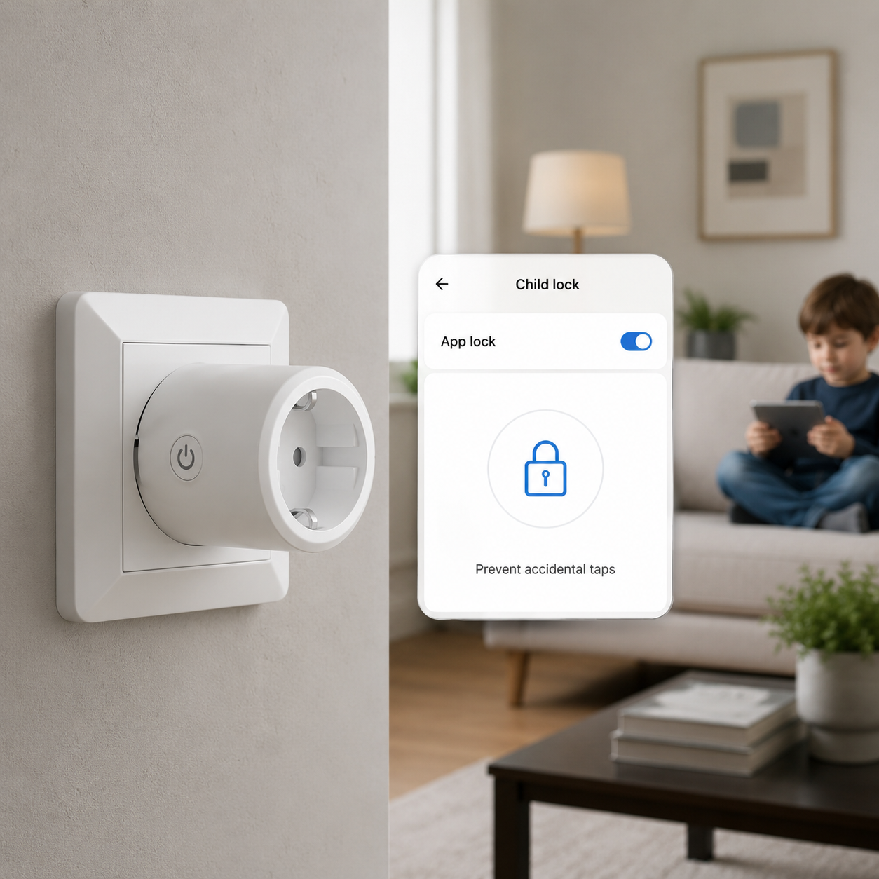 Child lock app setting for Matter smart plug