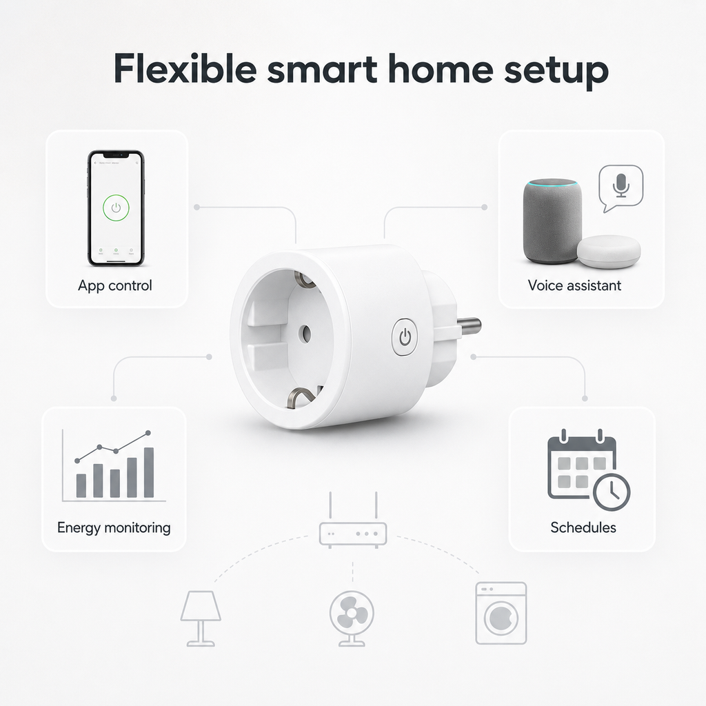Flexible smart home setup with Matter smart plug