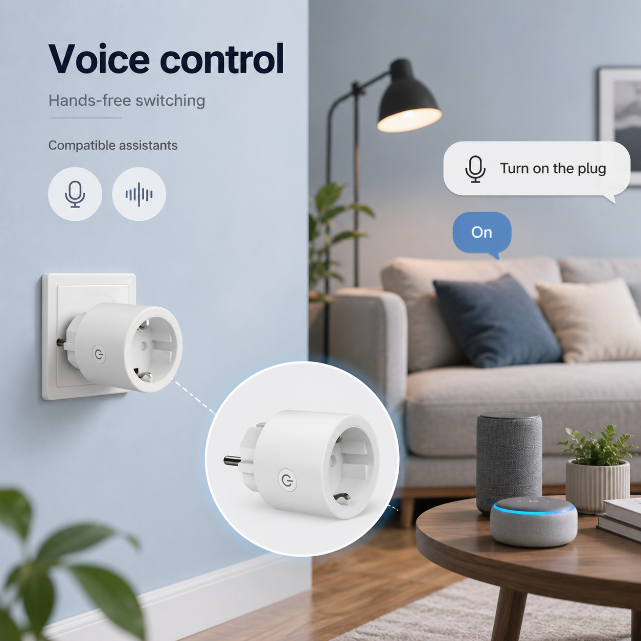 Generic voice control scene for Matter smart plug