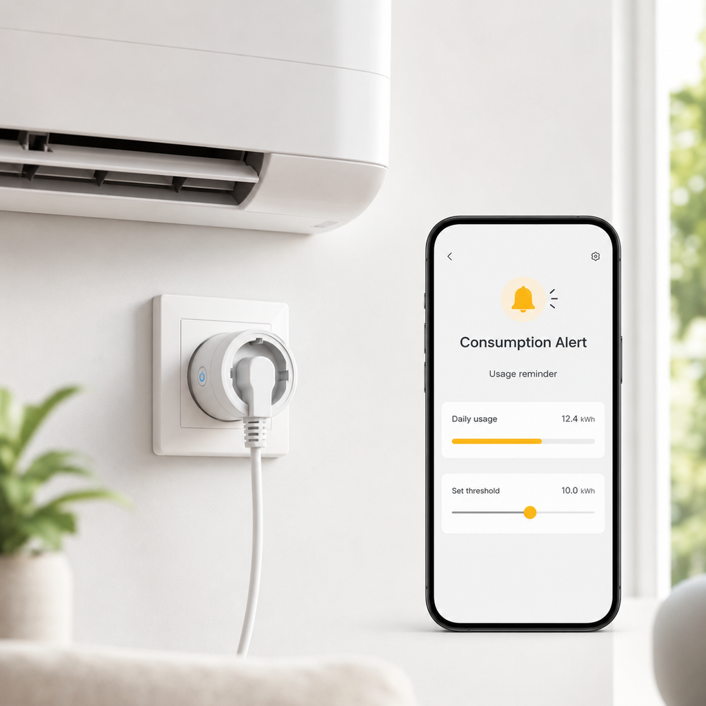 Consumption alert visual for Matter Wi-Fi smart plug