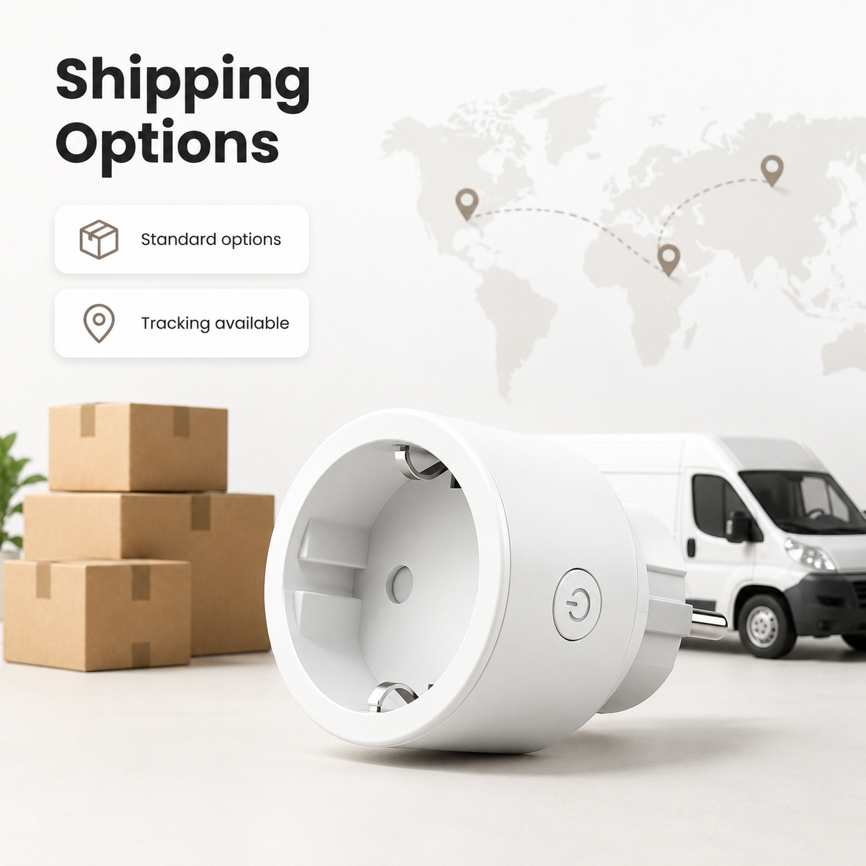 Generic shipping options visual for smart plug