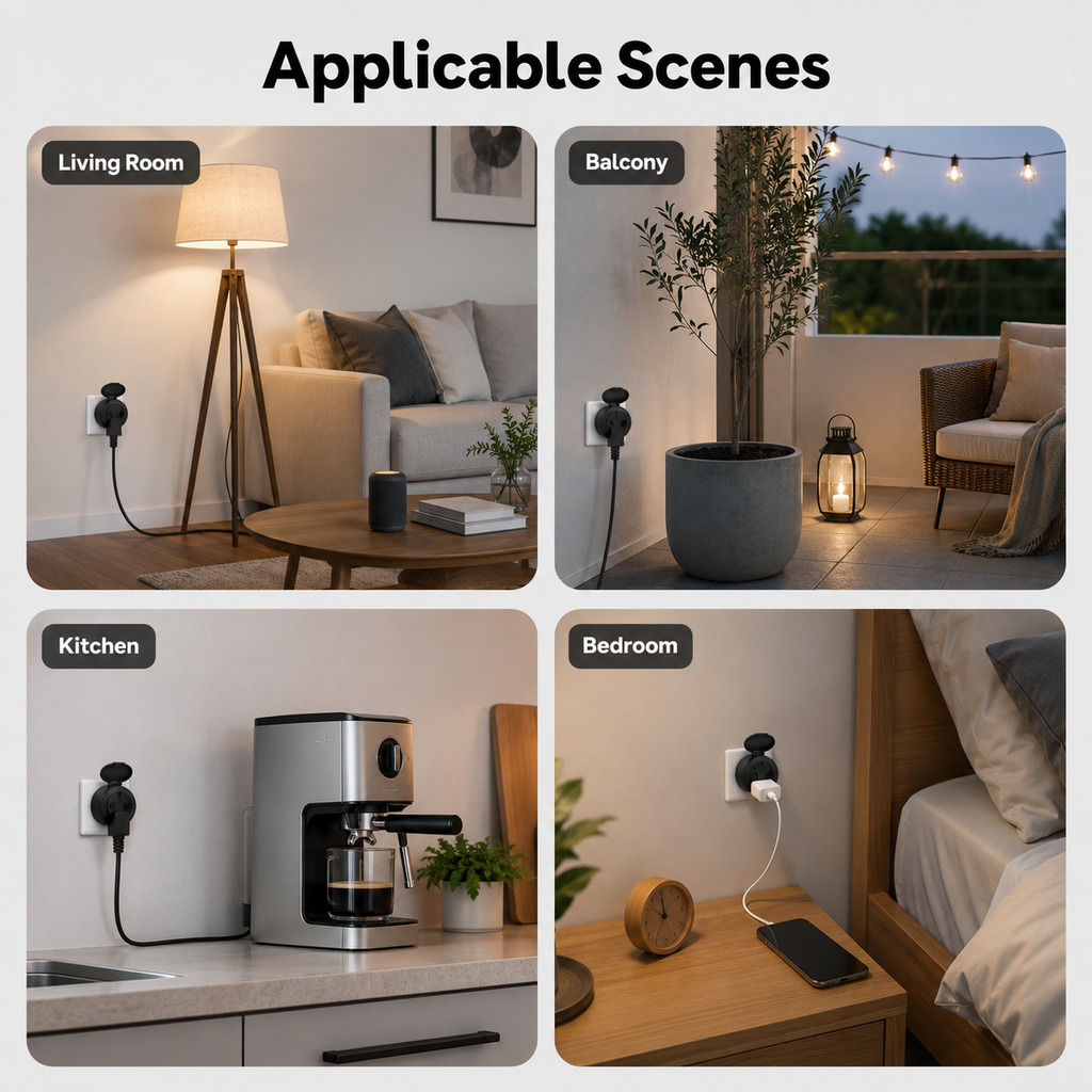 Applicable home scenes for outdoor WiFi smart plug