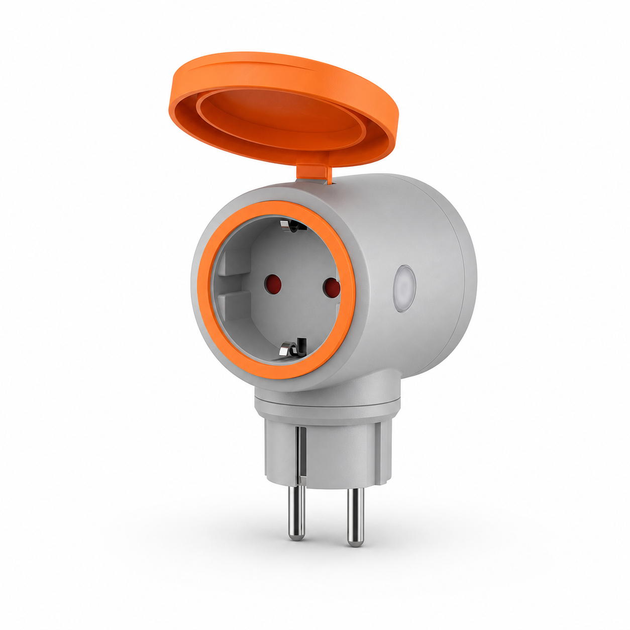 Prise extérieure Matter Type F avec capot de protection ouvert
