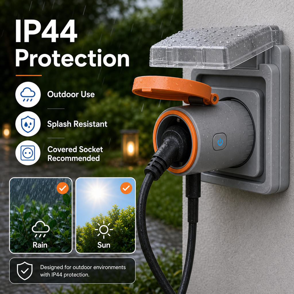 NéoPlug Outdoor Matter Pro IP44 protection rating