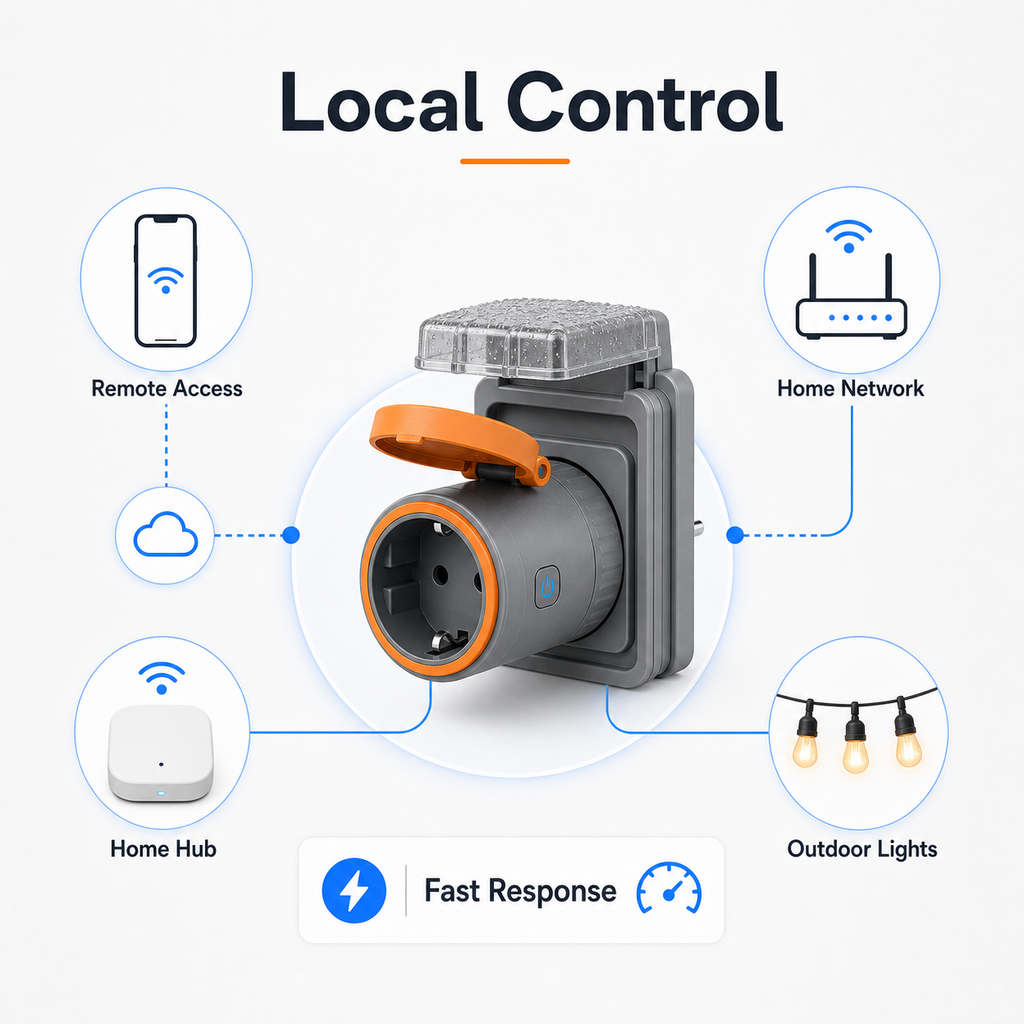 NéoPlug Outdoor Matter Pro local control home network