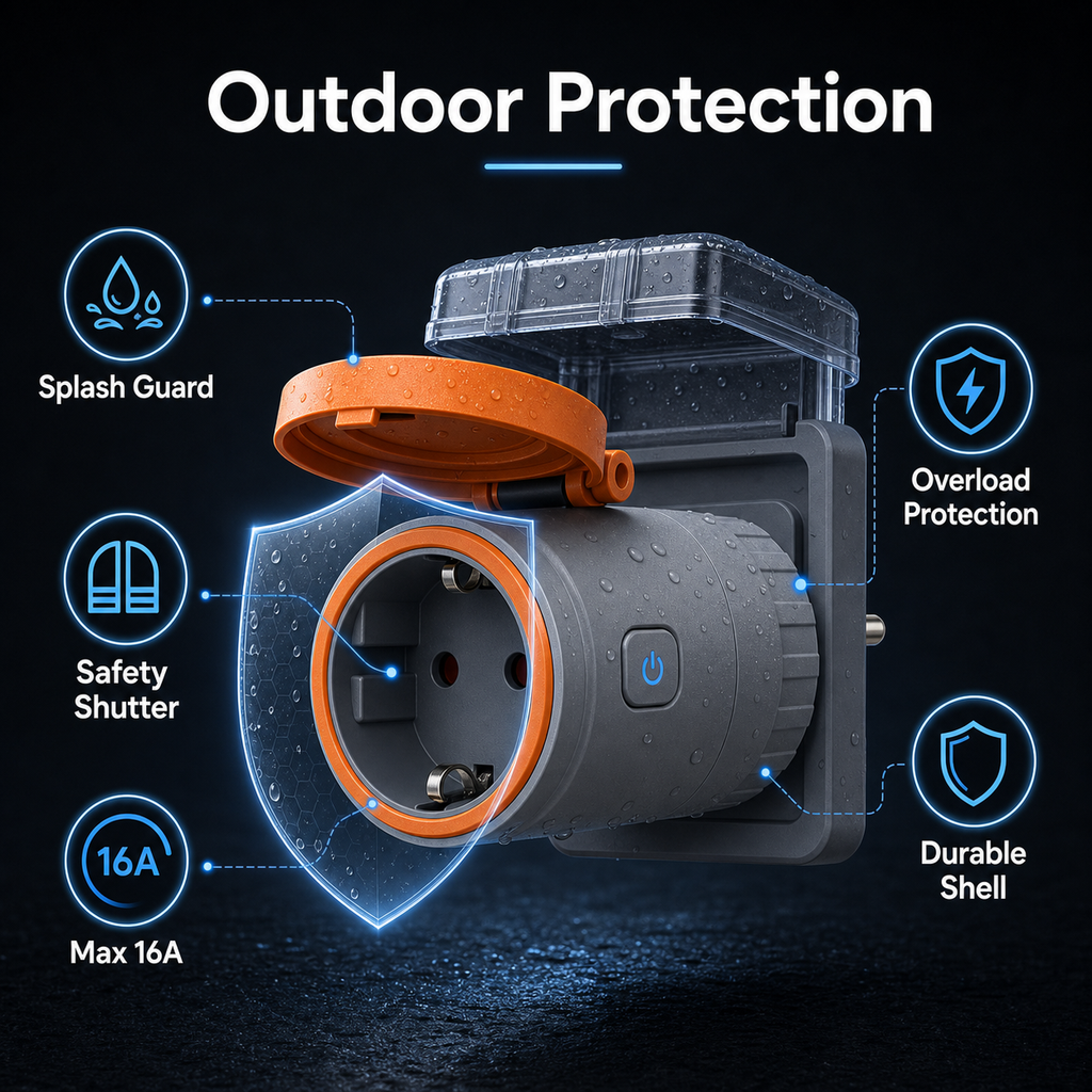 NéoPlug Outdoor Matter Pro outdoor protection callouts