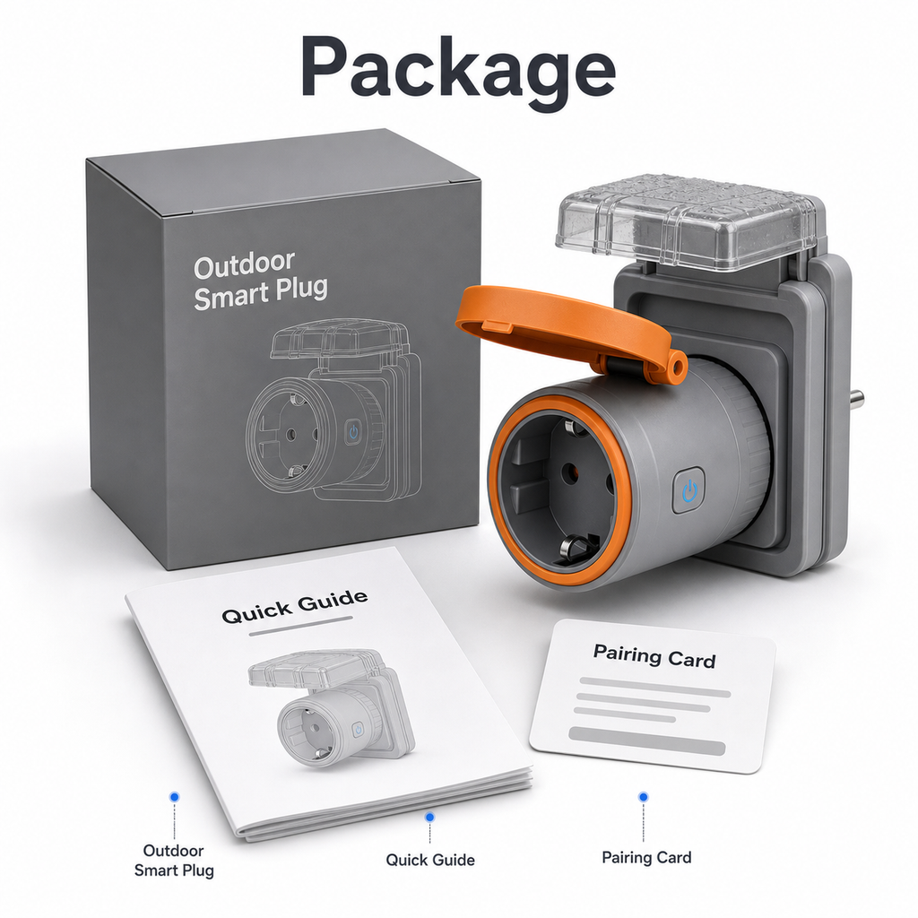 NéoPlug Outdoor Matter Pro package contents