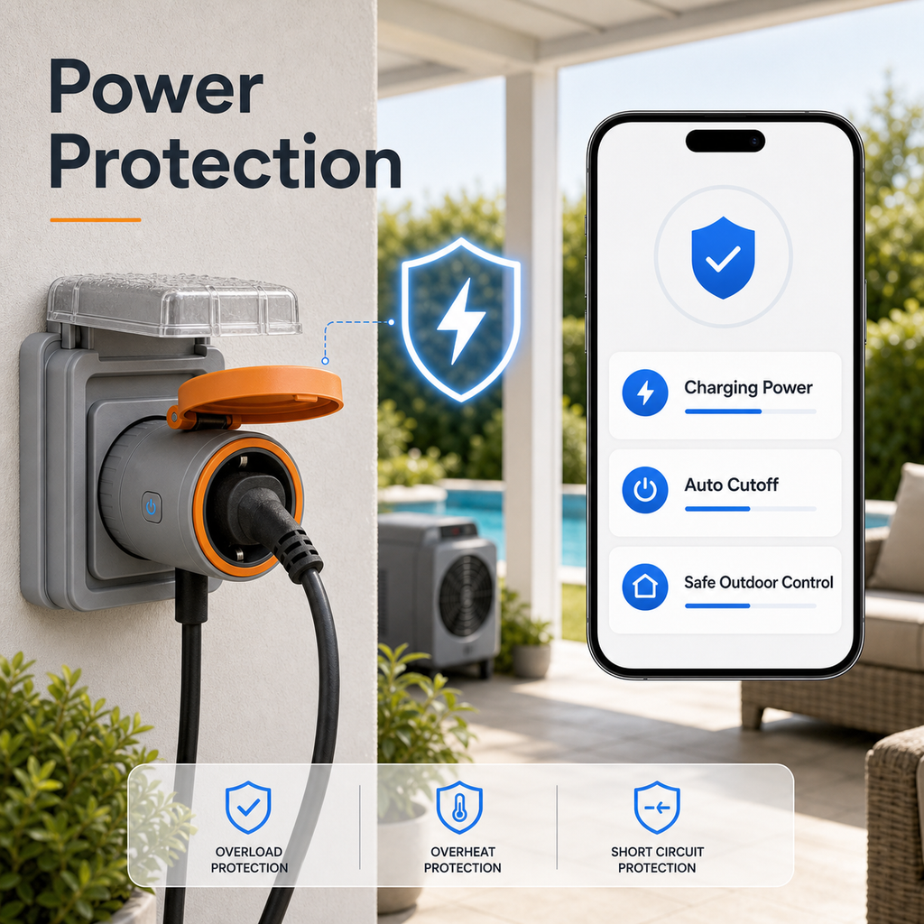 NéoPlug Outdoor Matter Pro power protection auto cutoff