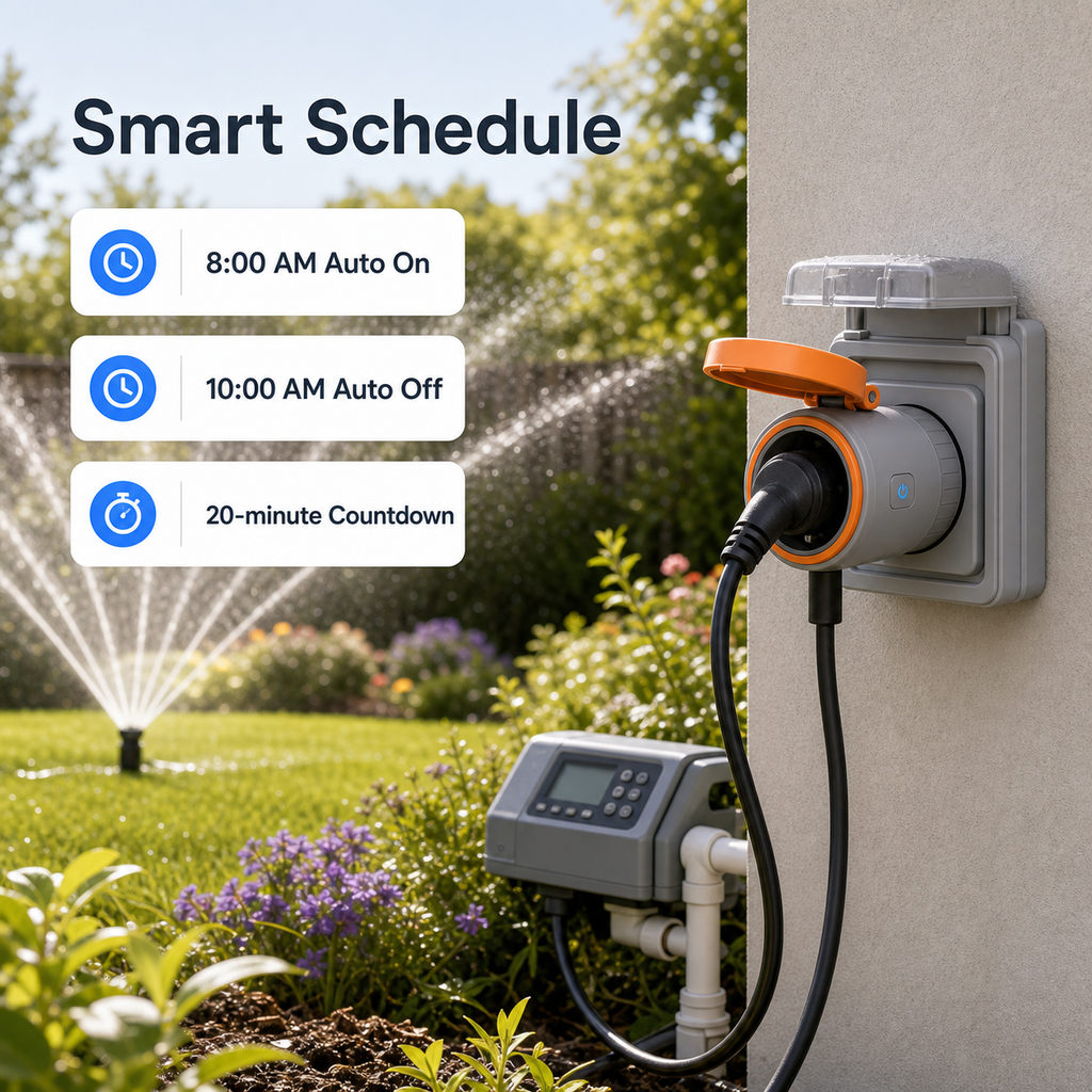 NéoPlug Outdoor Matter Pro smart schedule watering control