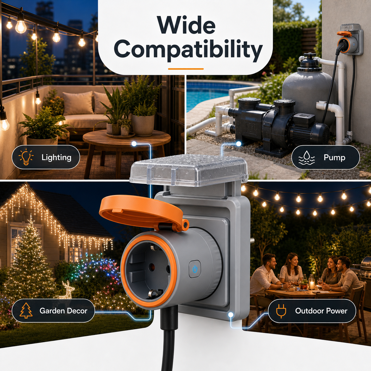 NéoPlug Outdoor Matter Pro outdoor power compatibility