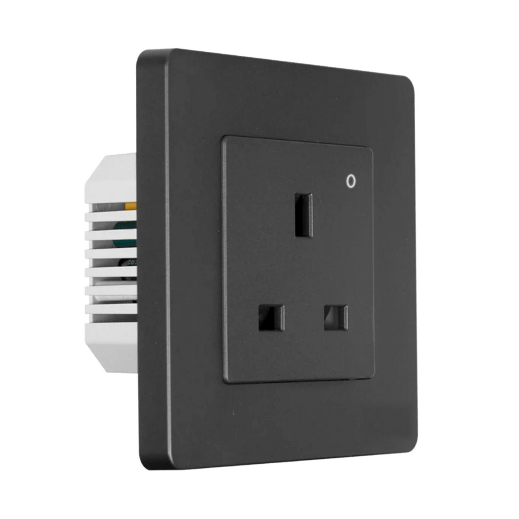 Prise murale ZigBee UK grise NéoPlug Ring Comfort avec suivi énergie