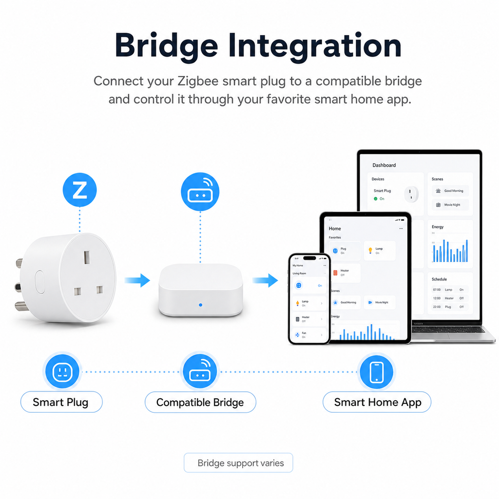 Bridge integration diagram for Zigbee smart plug