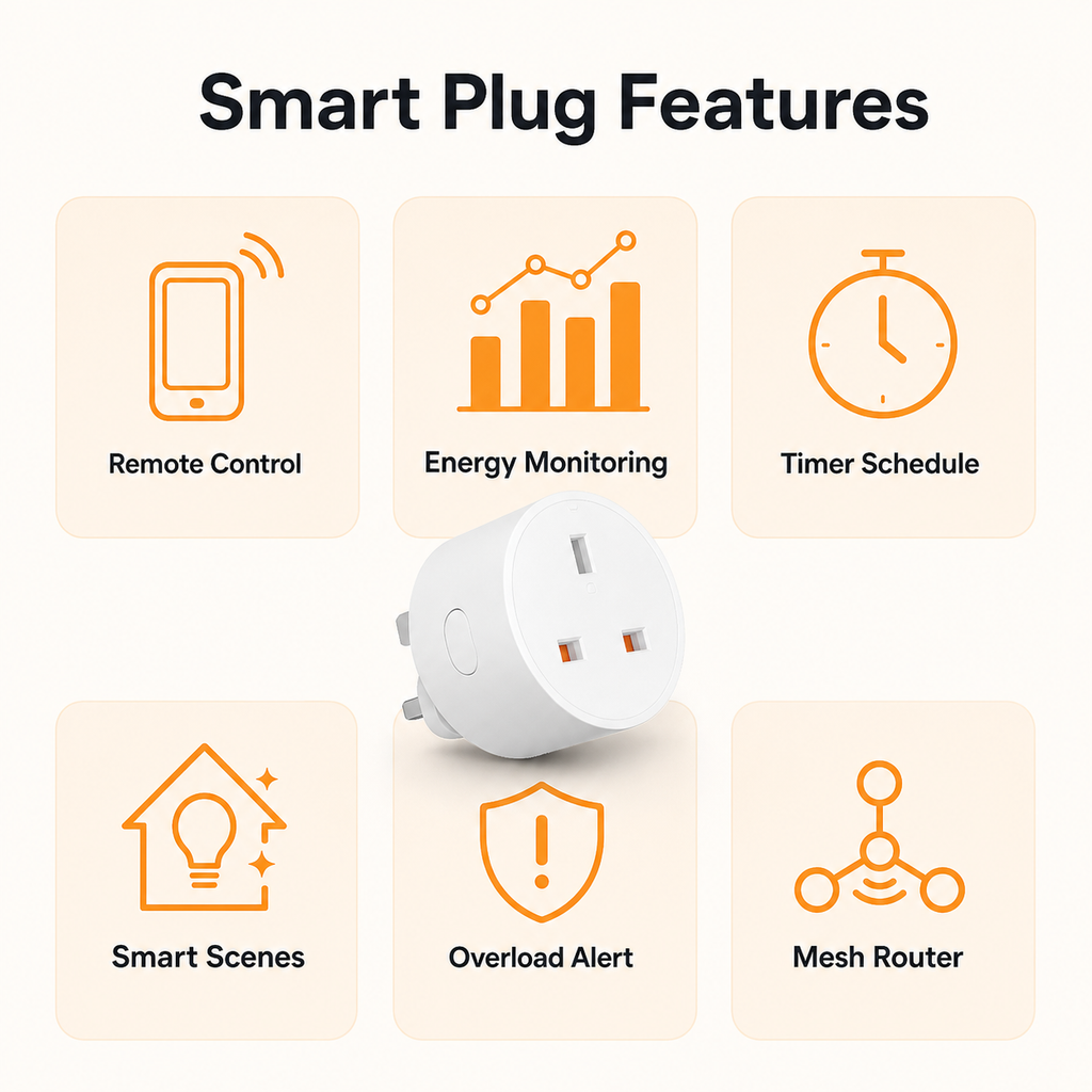 Feature grid for Zigbee smart plug with energy monitoring