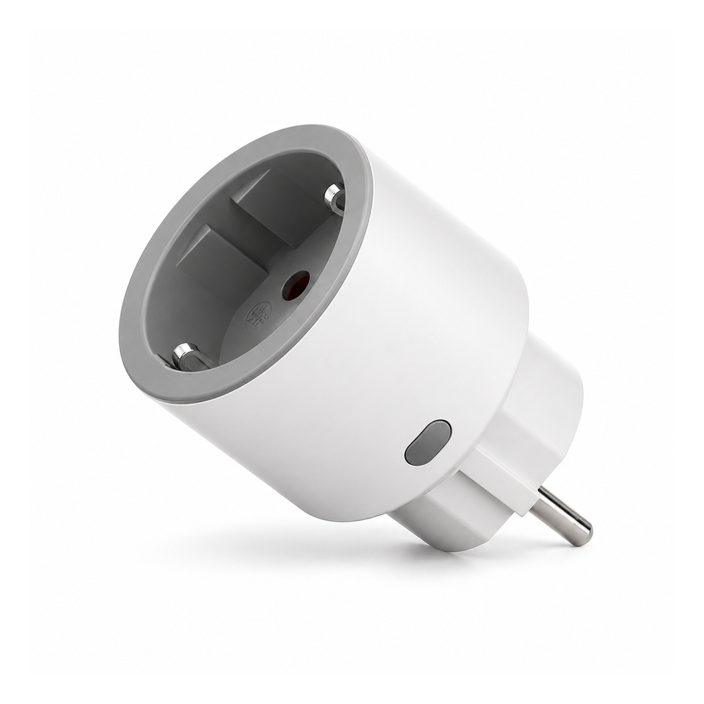 Prise intelligente ZigBee NéoPlug S60 Pro Type F sur fond blanc
