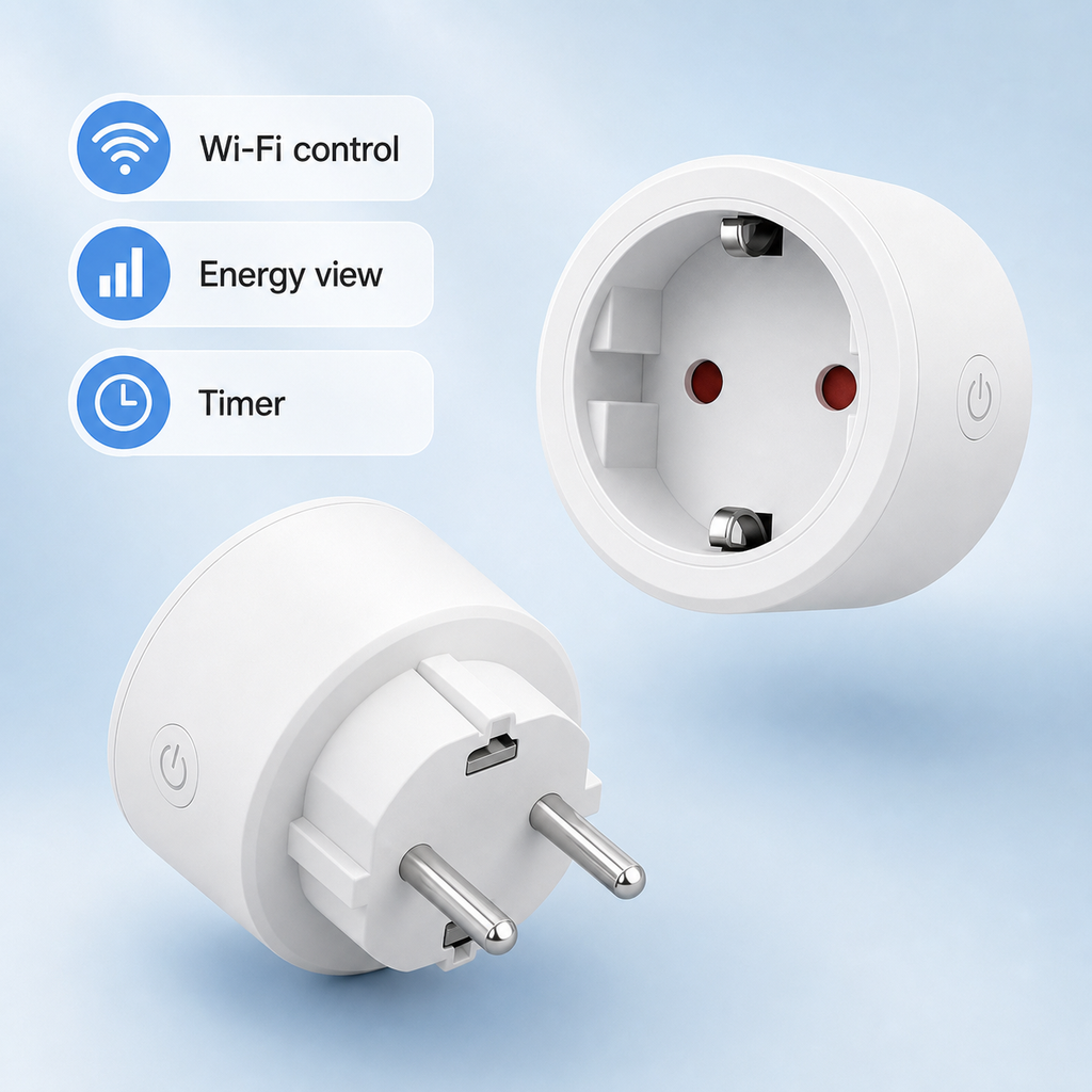 WiFi smart plug feature image with energy view and timer