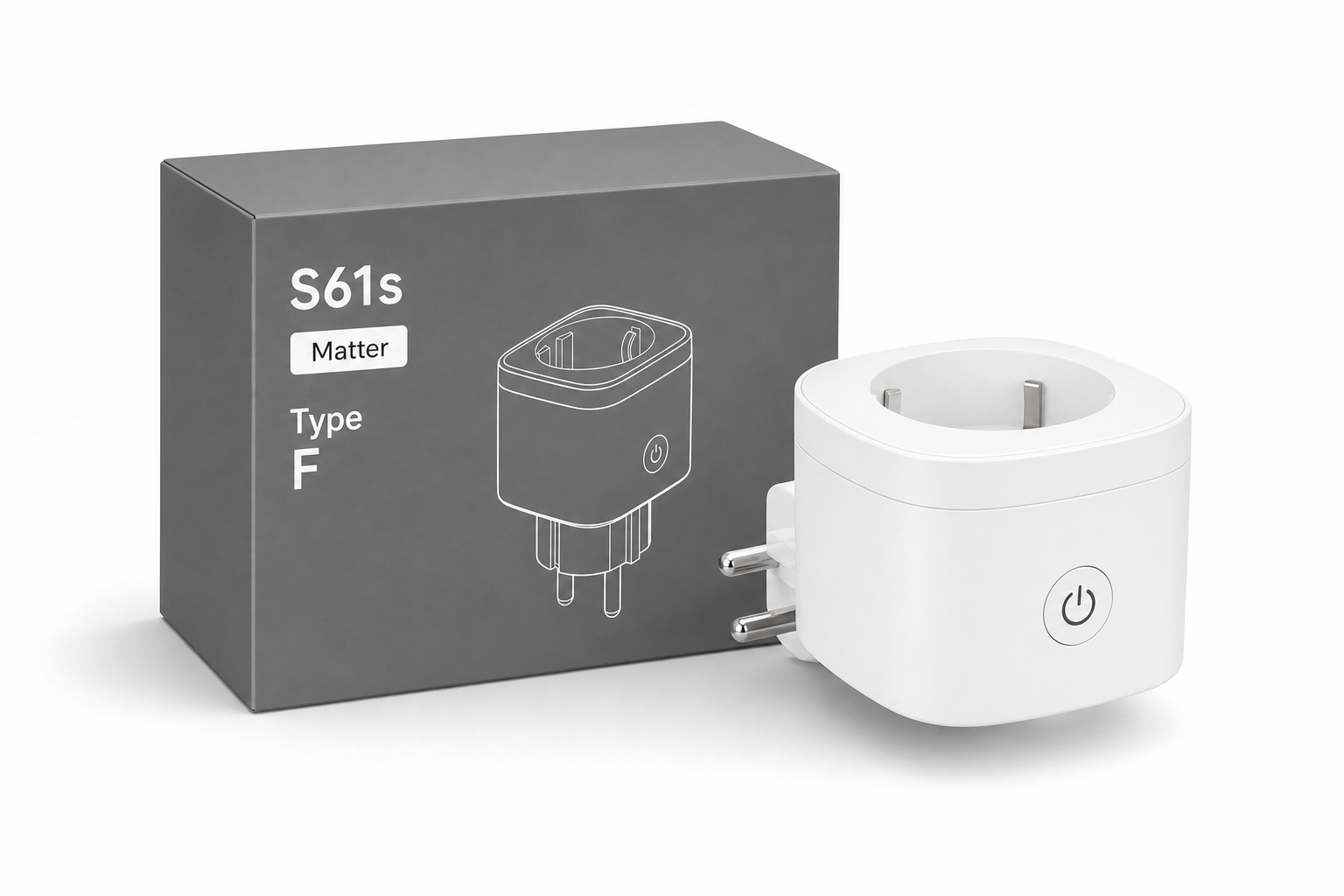 NéoPlug S61 Matter Pro single Type F smart plug with packaging