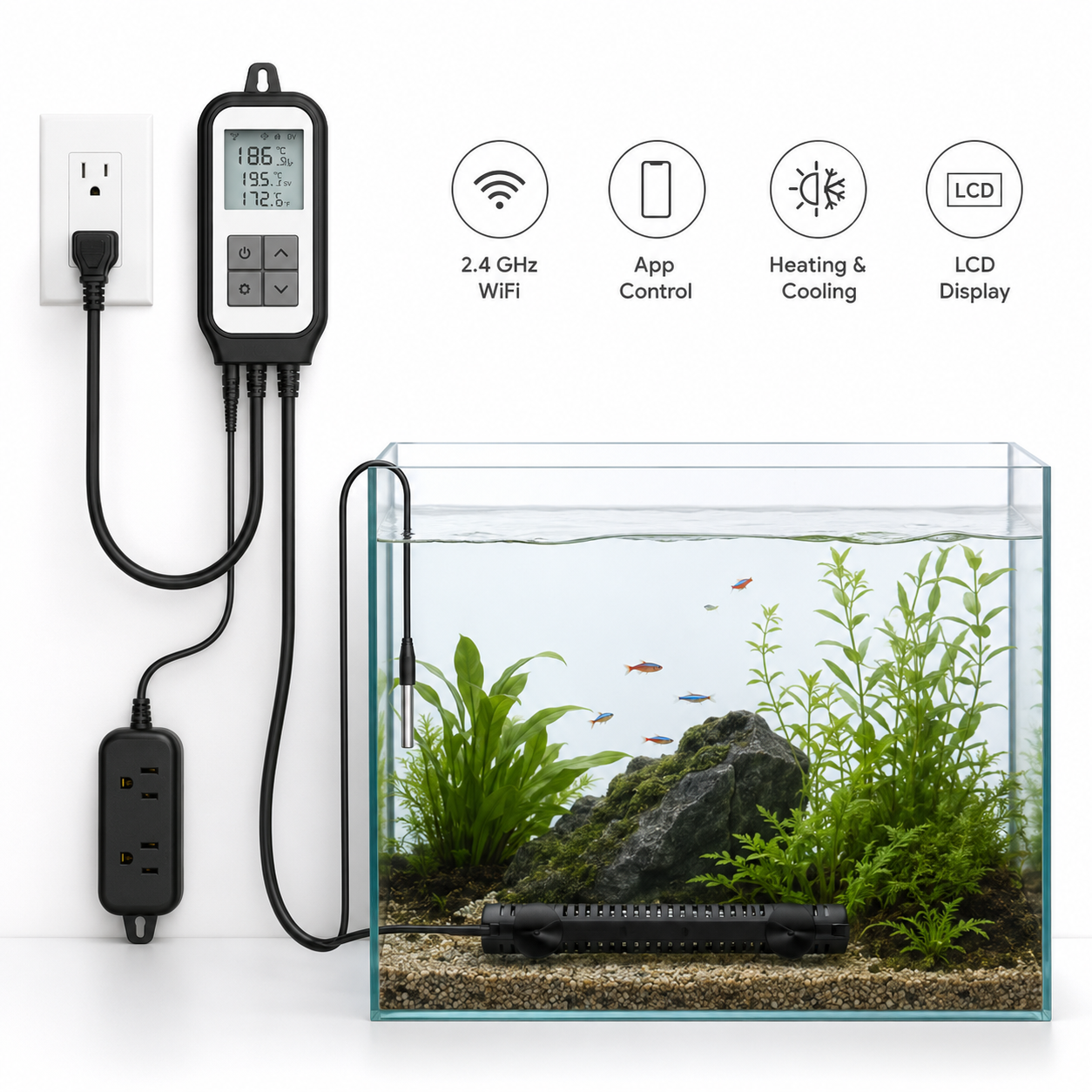 Aquarium temperature control use case for WiFi thermostat plug