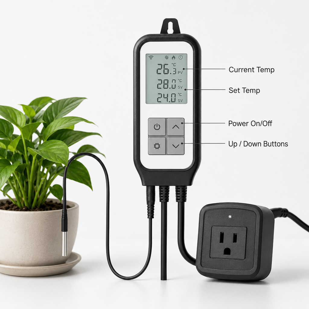 Digital temperature controller feature overview for heating and cooling