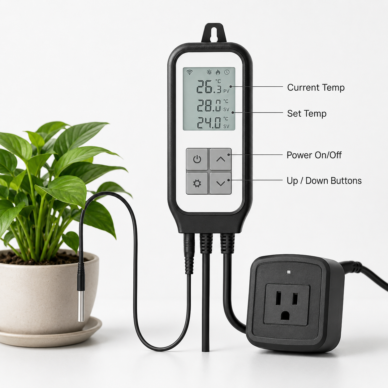 Digital temperature controller feature overview for heating and cooling