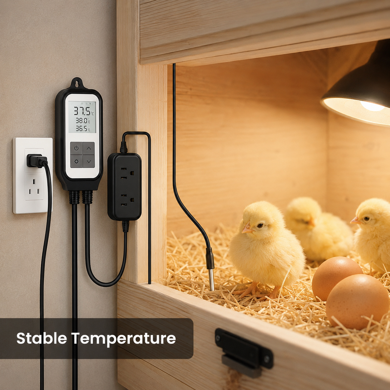 Incubation lifestyle use case with WiFi thermostat plug controller