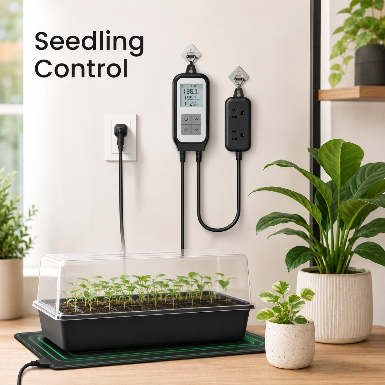 Seedling temperature control use case with WiFi thermostat plug
