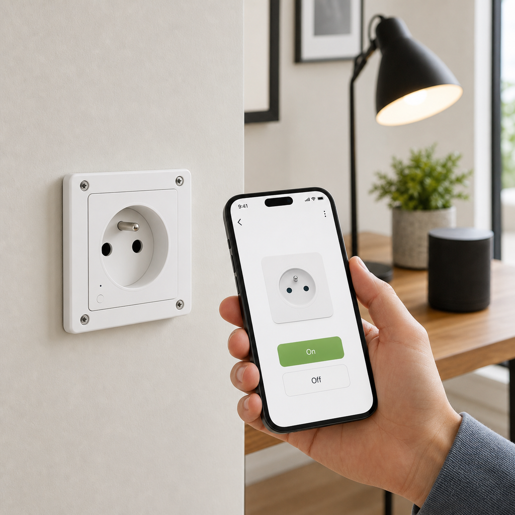 Utilisation mobile de la prise murale connectée à distance