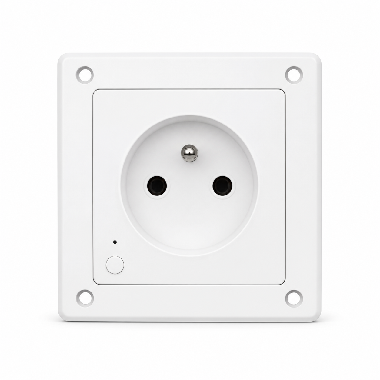 Vue de face de la prise murale Wi-Fi Matter Type E