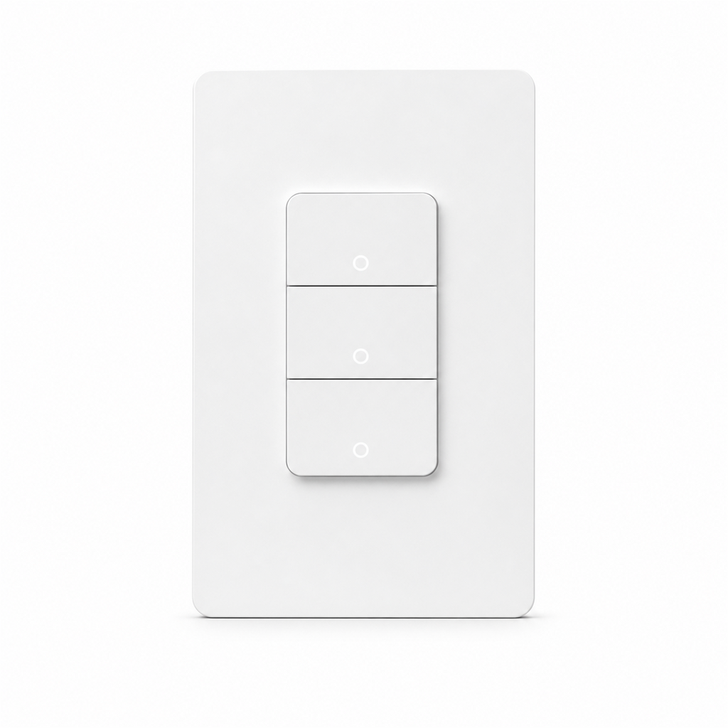 Interrupteur WiFi NéoPush Hybrid Comfort US blanc 3 canaux