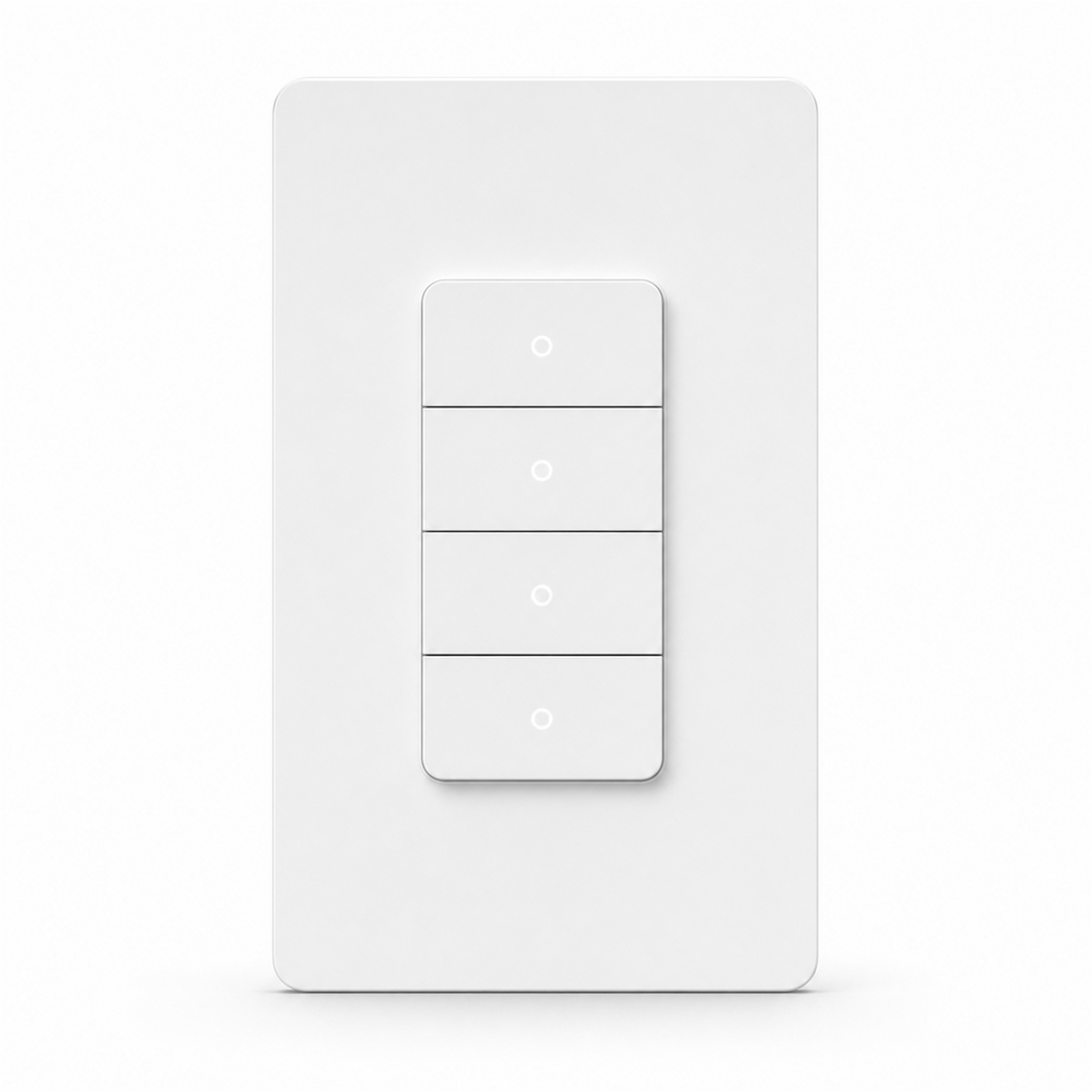 Interrupteur WiFi NéoPush Hybrid Comfort US blanc 4 canaux