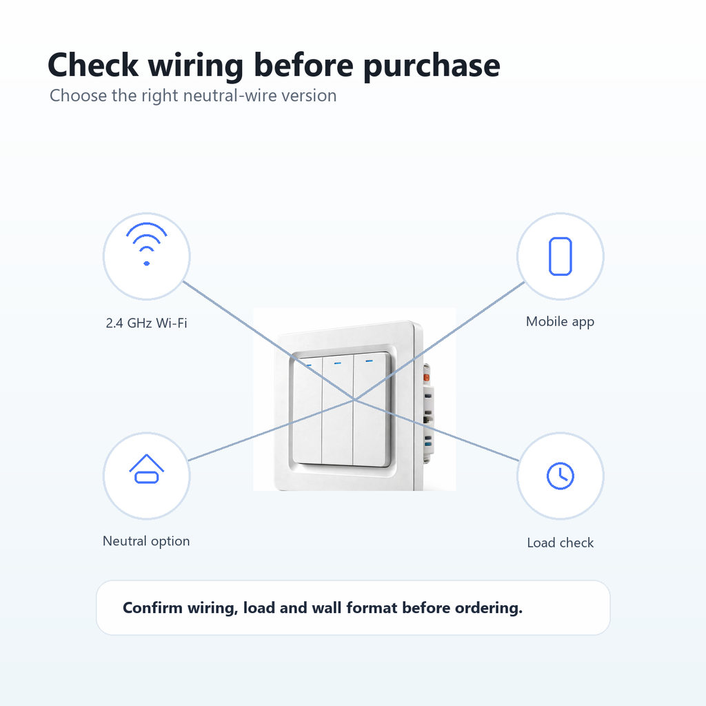 Wiring check guide before purchasing NéoPush Hybrid Comfort switch