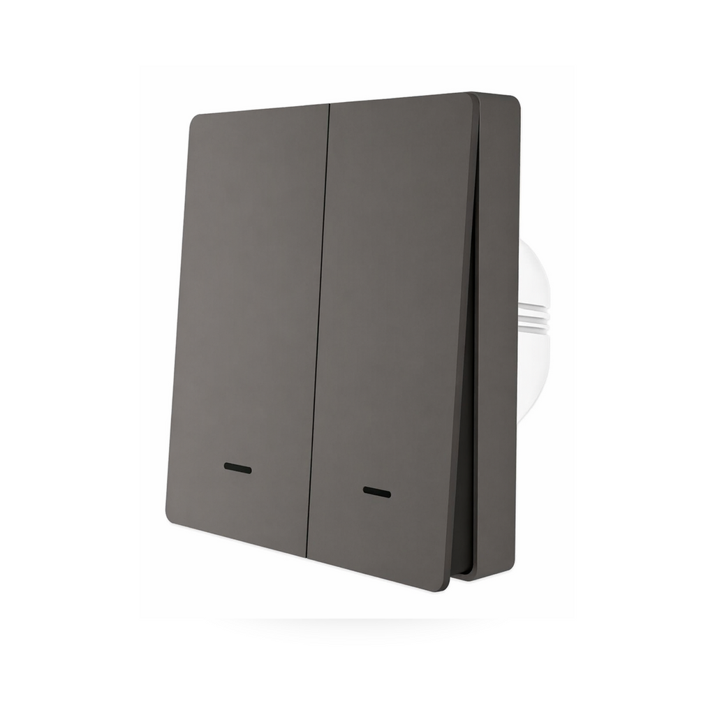 Interrupteur NéoPush RF Comfort gris à bouton-poussoir 2 canaux