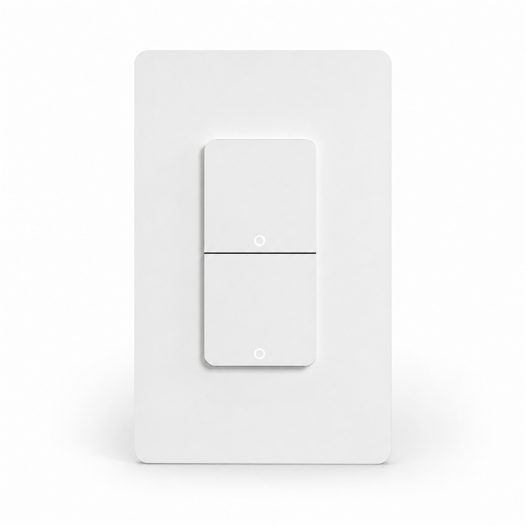 Interrupteur ZigBee NéoPush Hybrid format US blanc 2 canaux