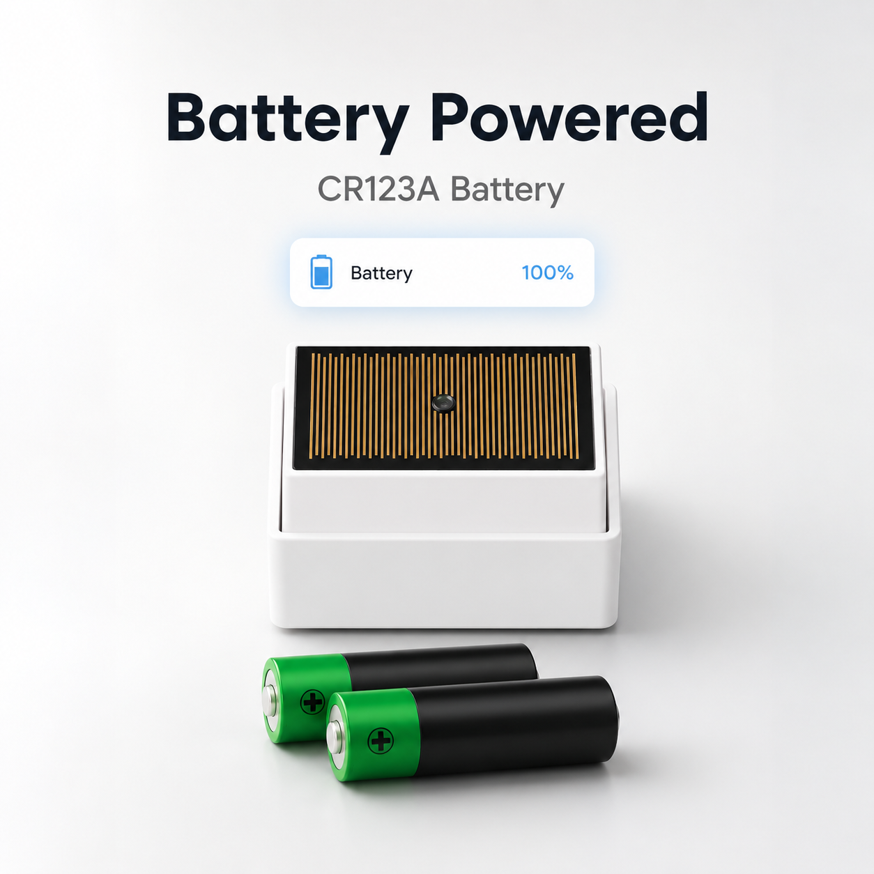 CR123A battery detail for rain and water leak sensor