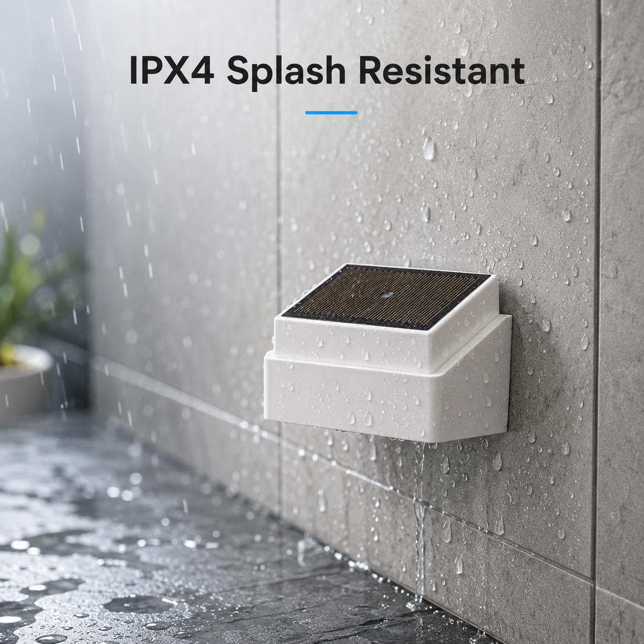 IPX4 splash resistant rain and water leak sensor