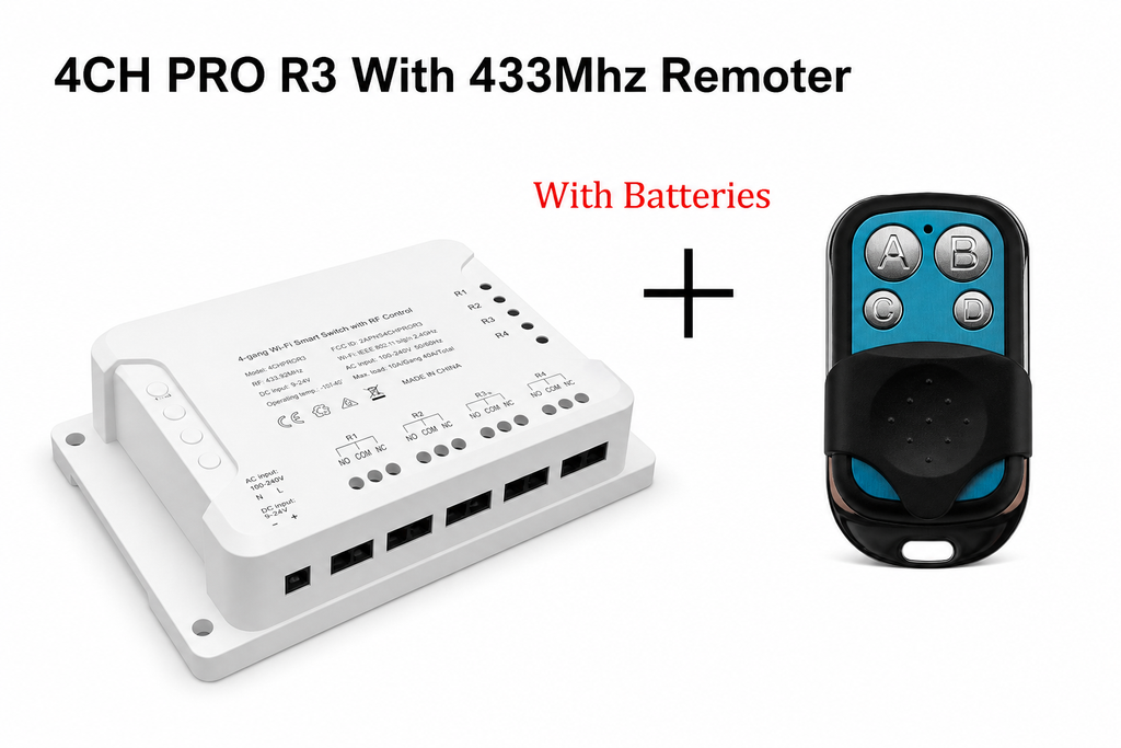 NéoRelay 4CH Pro 4CH PRO R3 with 433Mhz remote variant image