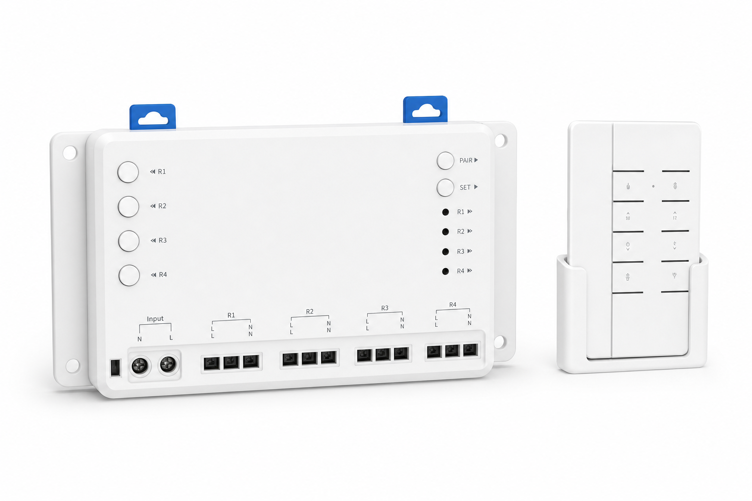 NéoRelay 4CH Pro with RM433 remote and base