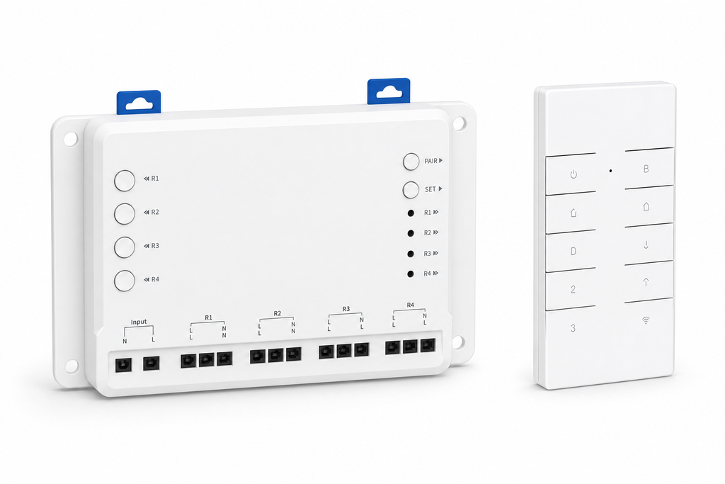 NéoRelay 4CH Pro with RM433 white remote