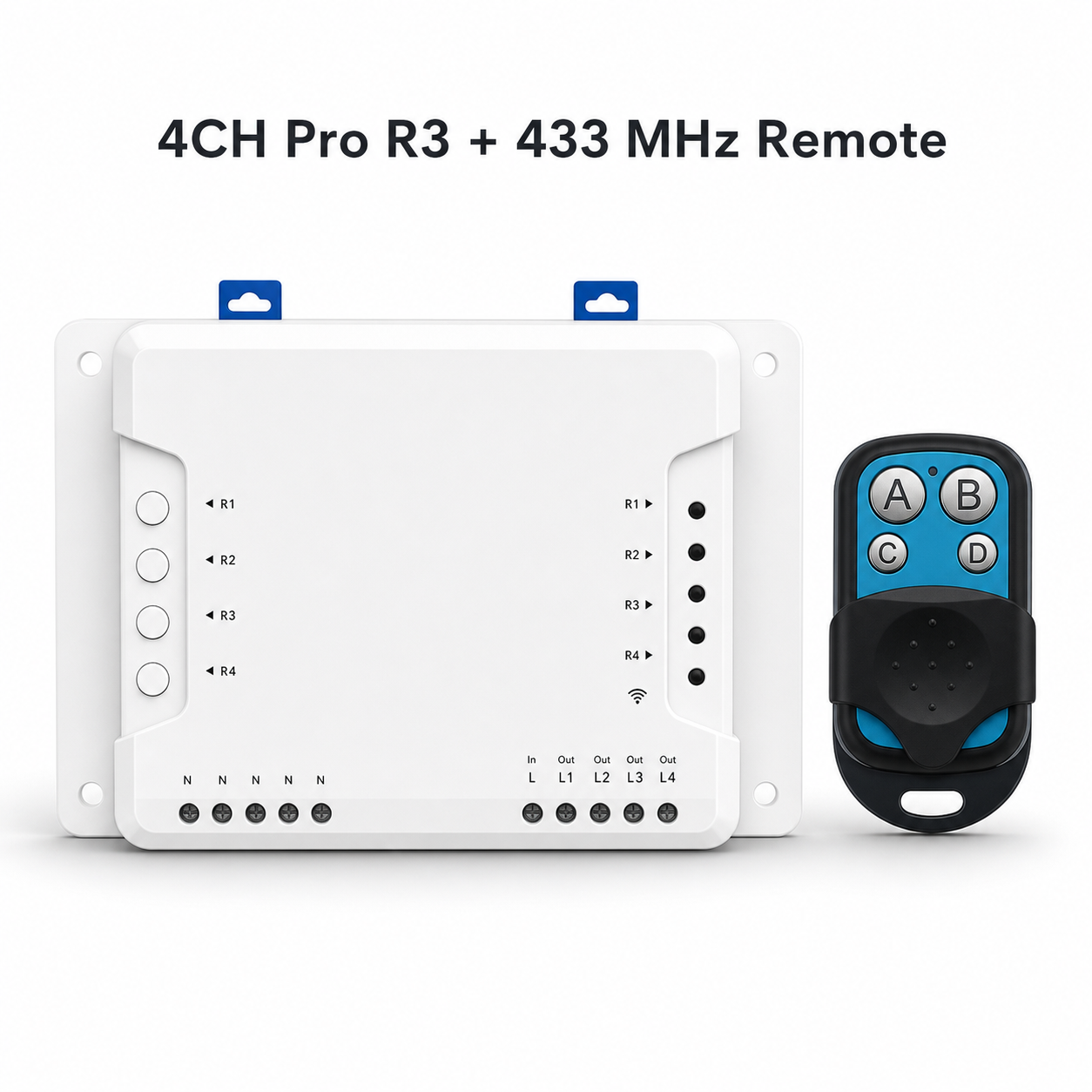 4CH Pro R3 relay kit with 433 MHz remote