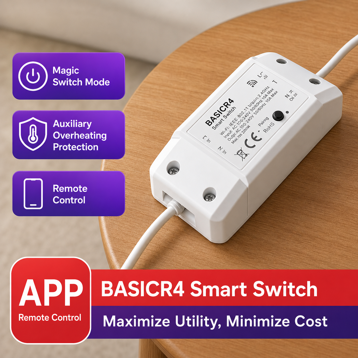 NéoRelay Basic R4 Pro BASICR4 smart switch main image