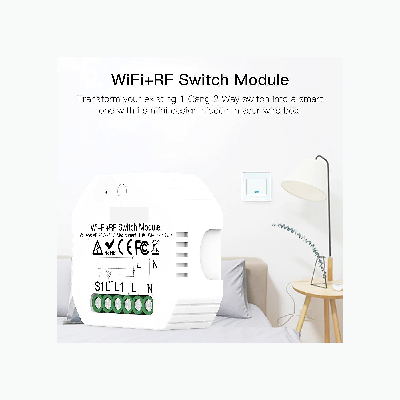 NéoRelay Comfort WiFi RF switch module lifestyle