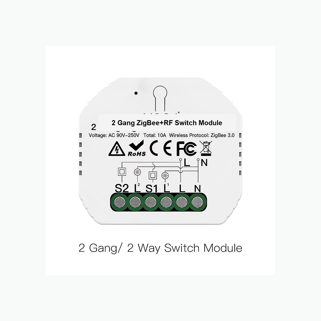 NéoRelay Comfort 2 gang ZigBee RF switch module