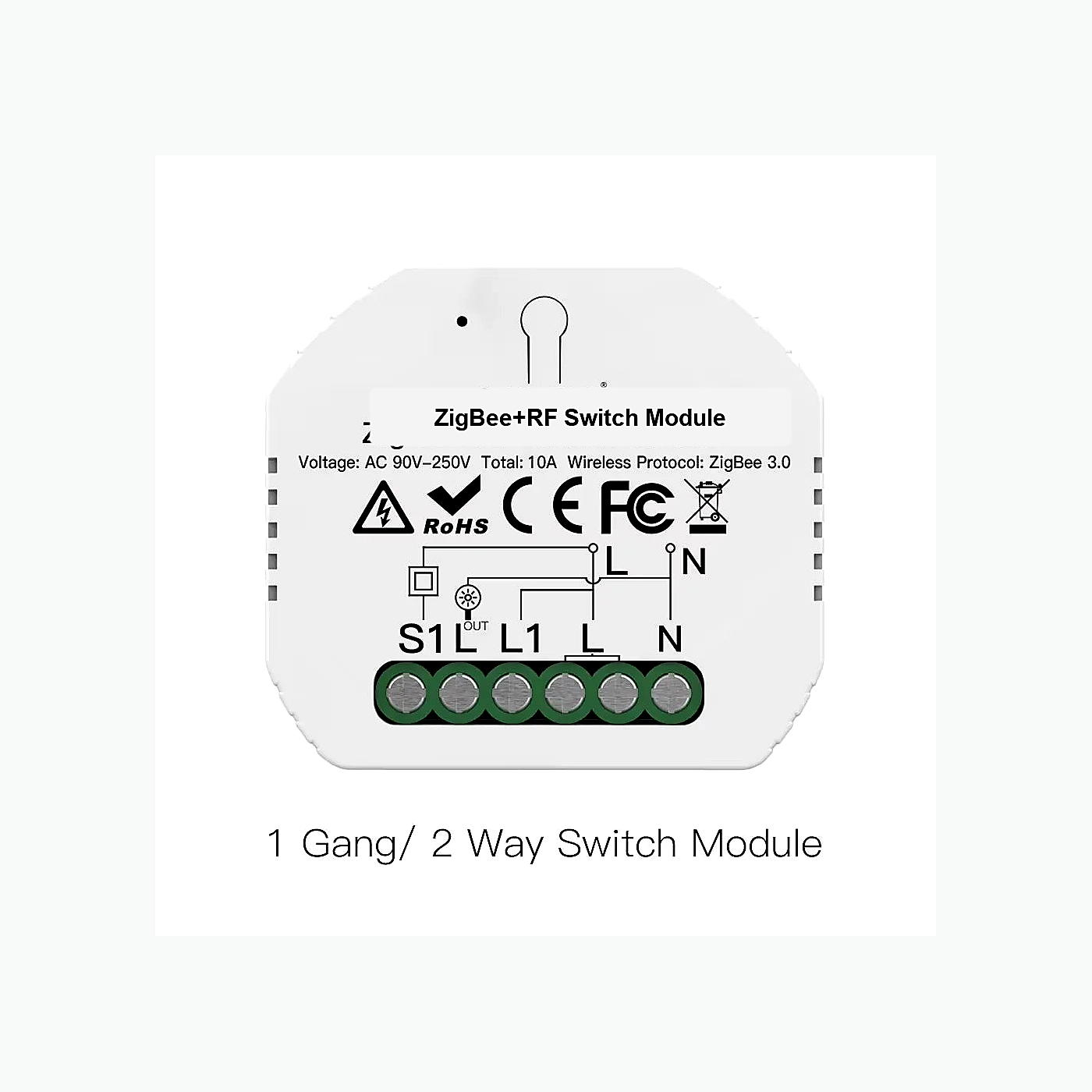 NéoRelay Comfort 1 gang ZigBee RF switch module