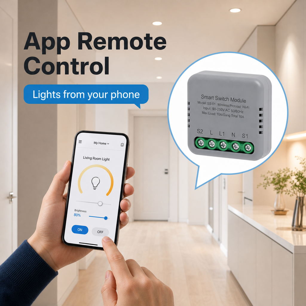 Generic app remote control for smart switch relay module