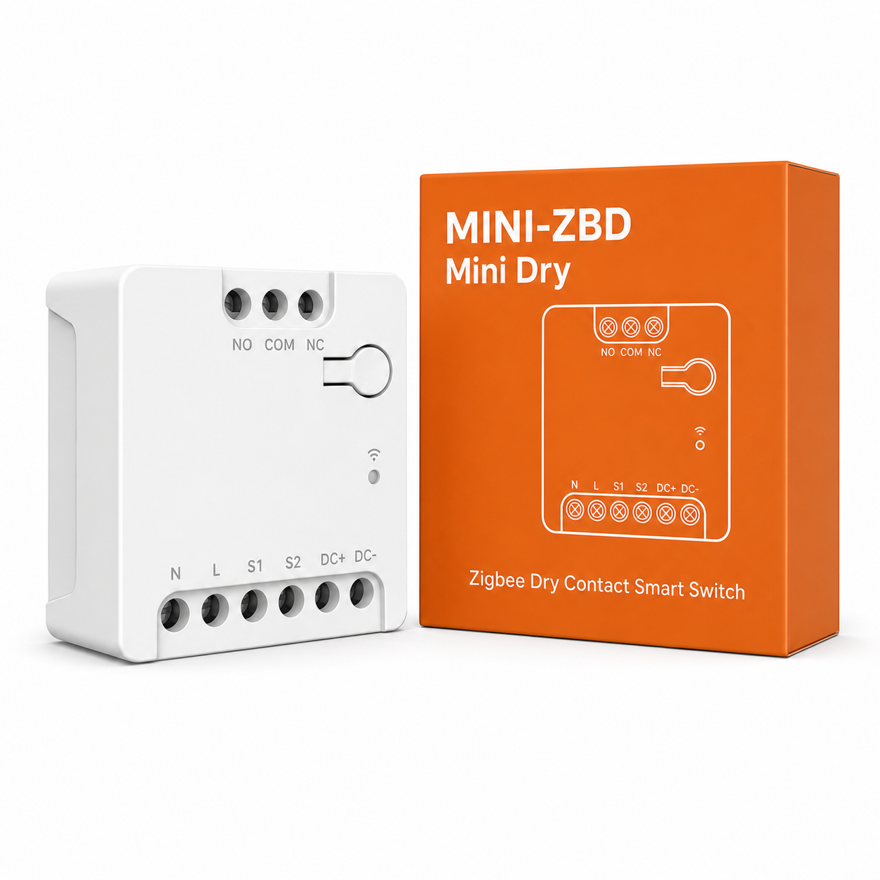 NéoRelay Dry Contact Pro MINI-ZBD module and packaging